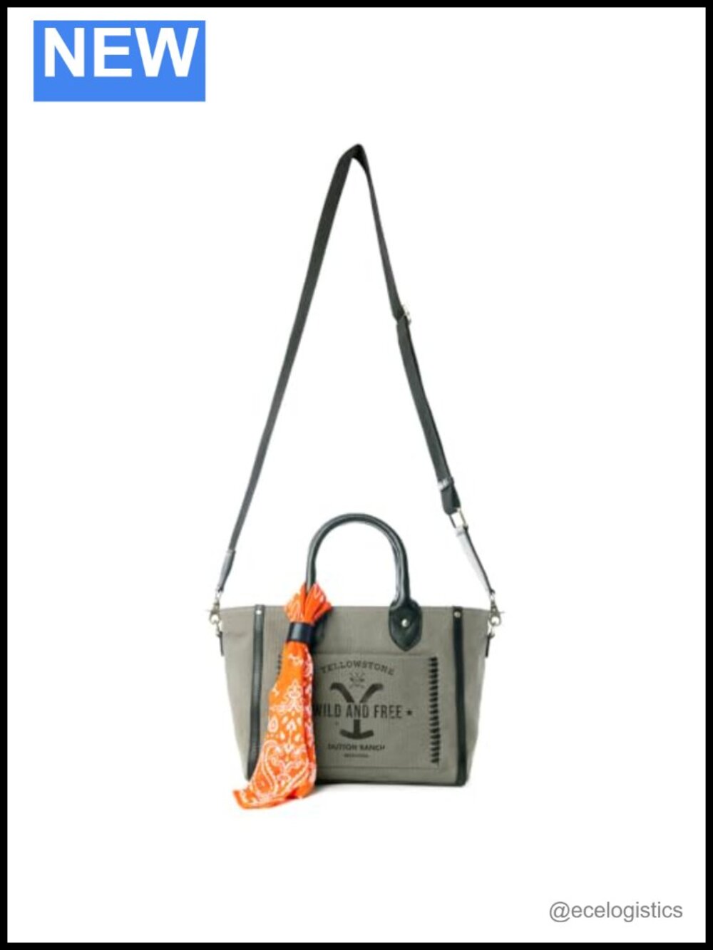 Upcycled Canvas Tote with Removable Strap, Official Yellowstone Licensed